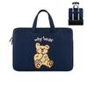 AIRASI Cute Character Laptop Pouch Handle Bear Laptop Bag, 15 Why Bear Navy