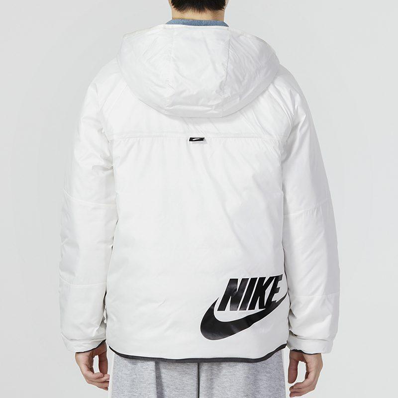 Nike Мужская черная пуховая куртка с капюшоном, умеренно стеганая, утепленная куртка DH2784-030