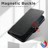 SUTENI J07 For iPhone 17 Pro Max Case Compatible with MagSafe Litchi Texture Leather Wallet Phone Cover