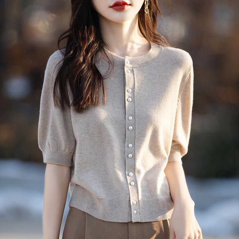 Женский легкий кардиган из 50% шерсти и 50% шелка Mulberry — универсальный трикотаж на все 4 сезона для комфорта и стиля в любое время года