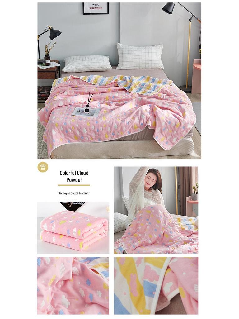Six-Layer Cotton Gauze Baby Blanket: Swaddle, Bath Towel, or Summer Quilt Cover