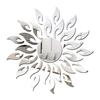 Practical Mirror Wall Decor Ornamental No Residue Acrylic Bedroom Sunflower 3D Background Wallpaper