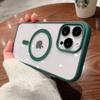 Для Magsafe Магнитный Чехол для Беспроводной Зарядки для iPhone 17 Air 16 15 14 13 12 11 16 Pro Max Mini Plus Жесткий Акриловый Прозрачный Чехол