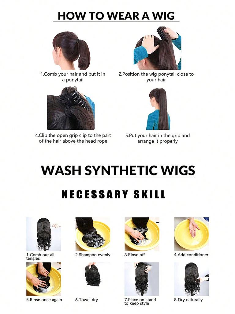 Конский хвост с зажимом-когтем, пара 20-дюймовых прямых тройных косичек-когтей, накладные волосы для женщин и девочек, аксессуары для волос для повседневного использования