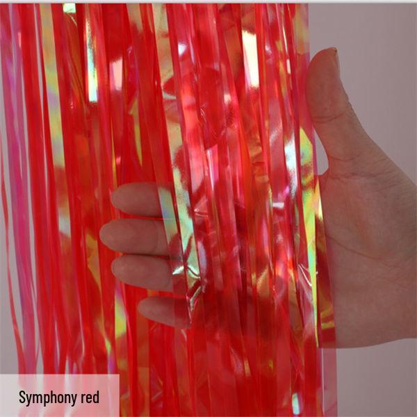 Лазерный фон с бахромой и мишура для украшения вечеринки или мероприятия