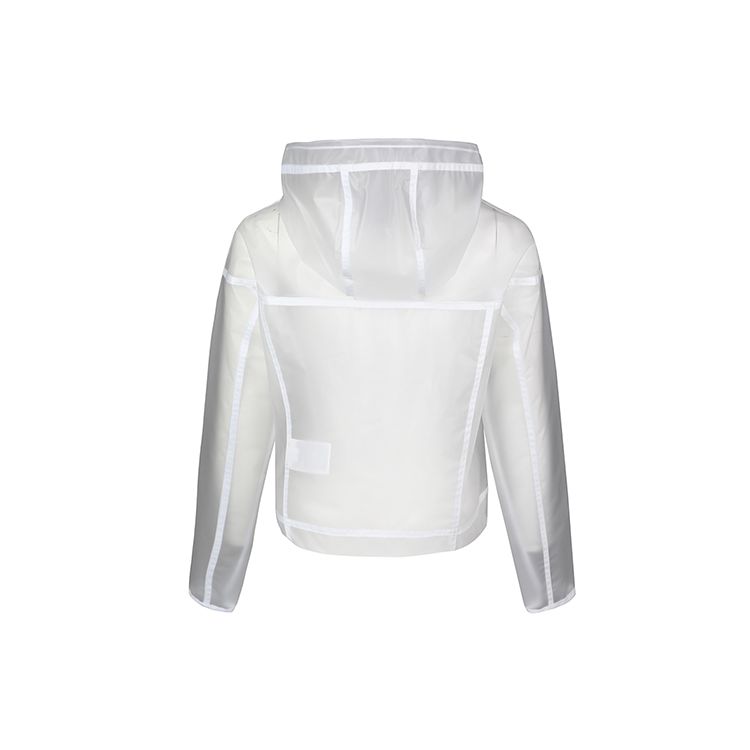 Nike Спортивная куртка Windrunner полупрозрачная однотонная с длинным рукавом и капюшоном на молнии унисекс верхняя одежда белого цвета CU6579-975