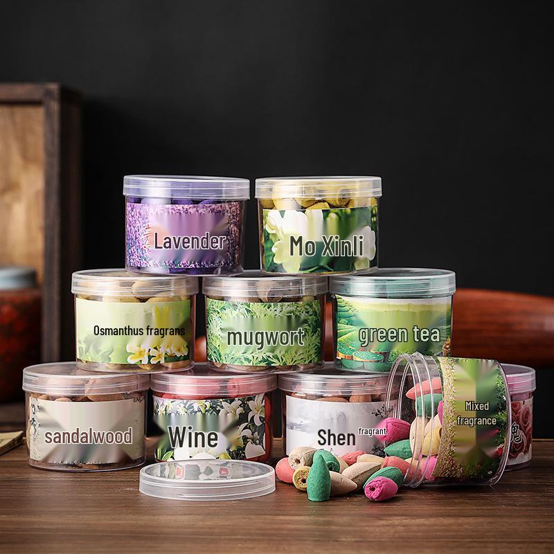 Конусы благовоний с обратным потоком из старого горного сандала - Натуральный агаровое дерево и полынь для ароматерапии, башня для дезодорации, текущие облака.