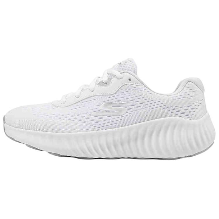 Skechers Go Run Сейчас Удобные Нескользящие Прочные Низкие Повседневные Тренировочные Беговые Кроссовки Женская кроссовка Серебристый 129365-WSL