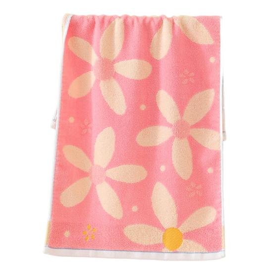 Floral Bath Towel Cotton Soft Absorbent Hand Towel Fast Drying Washcloth Bathroom Towel for Face Spa Kitchen Gym Hotel