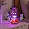 Gothic Atmosphere Halloween Decor Animated Seesaw Ghost Light, USB Powered 3D Night Cute LED Lightweight Ornament Lamp with Spooky Tree And