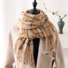 2024 Autumn And Winter Imitation Cashmere Scarf Solid Color Fashionable Versatile Warm Shawl Tassel Scarf