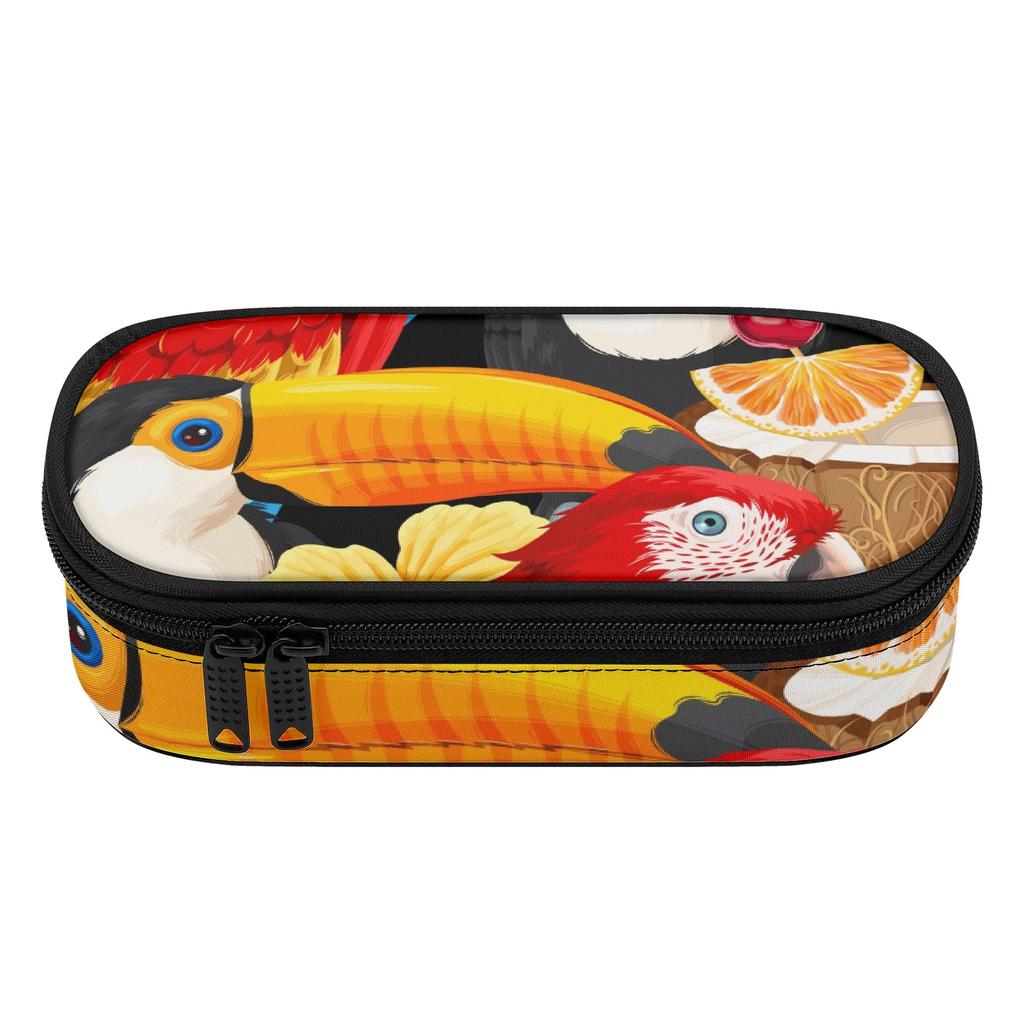 Pen Case 300D Polyester Large Capacity Easy Open Zipper with Main Compartment Mesh Pocket and Pen Slots for Middle School Students