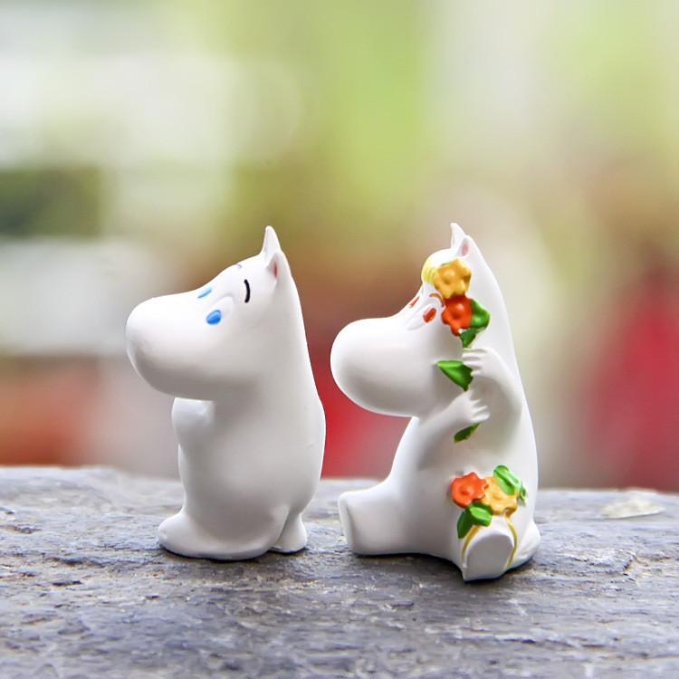 Resin Moomin Micro Landscape Hippo With Creative Diy Craft For Promotional Gifts And Holiday Decoration