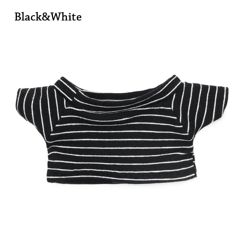 Dressing Game Playing House 20CM Doll T-shirt Stripes Short Sleeve Idol Doll Clothes Cotton Stuffed