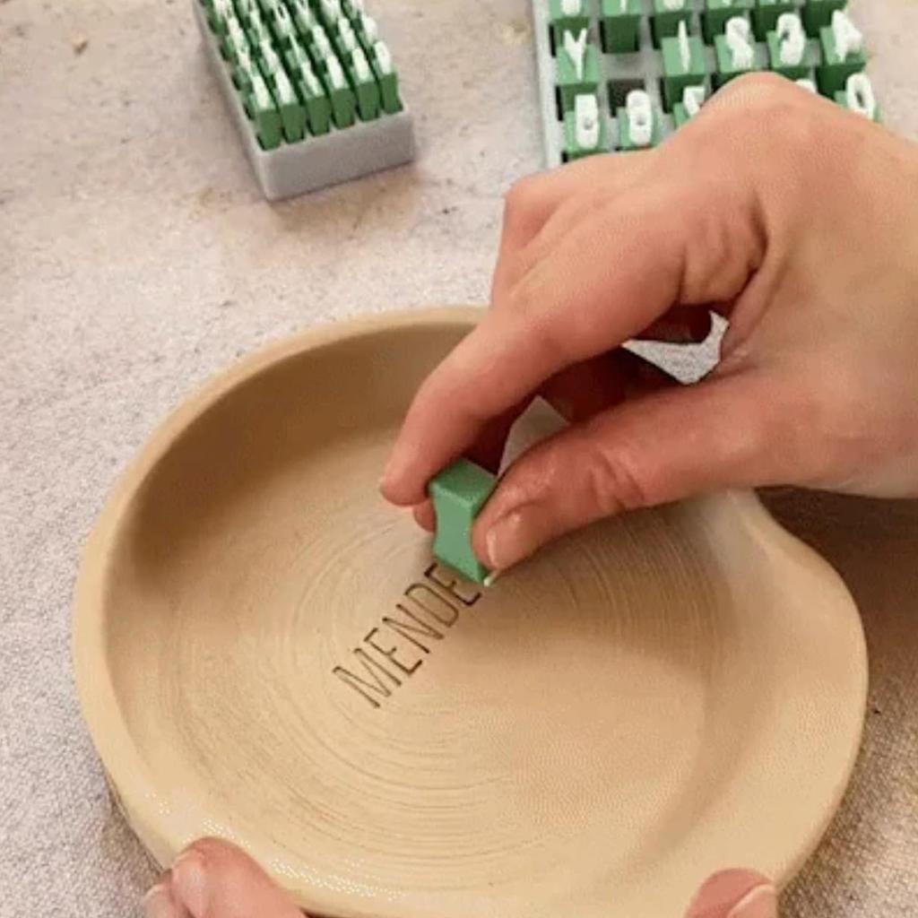 Alphabet Clay Letter Stamp Set Uppercase & Lowercase Letters for DIY Crafting & Scrapbooking
