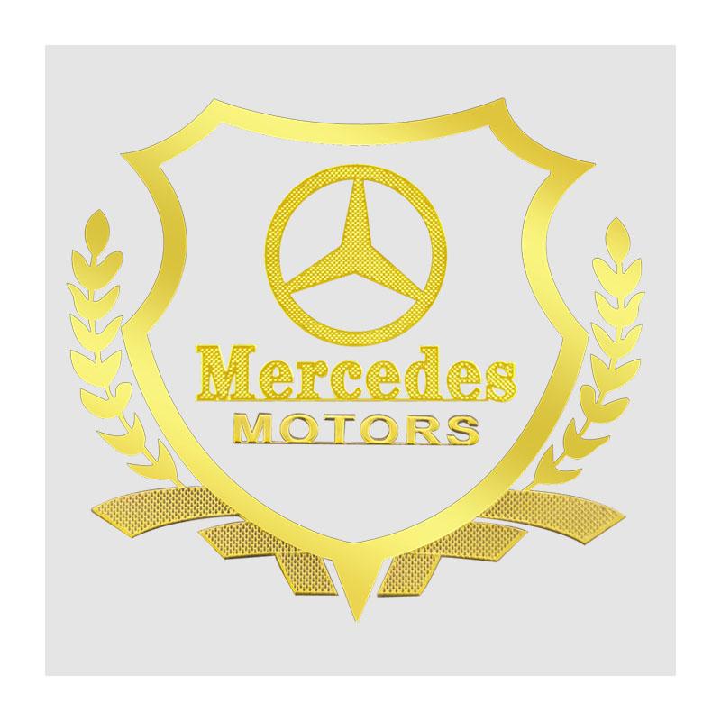 OLV5 Car Badge Body Side 3D Badge Wheat Ear Sticker Decal Accessories For Mercedes Benz AMG W205 W218 W177 W176 W169 A B C E S Class