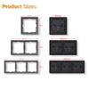BSEED 1/2Gang Large Button Light Switches 1/2Way Plus Wall Power Type-c USB Sockets Fast Charging EU Standard Plastic Frames