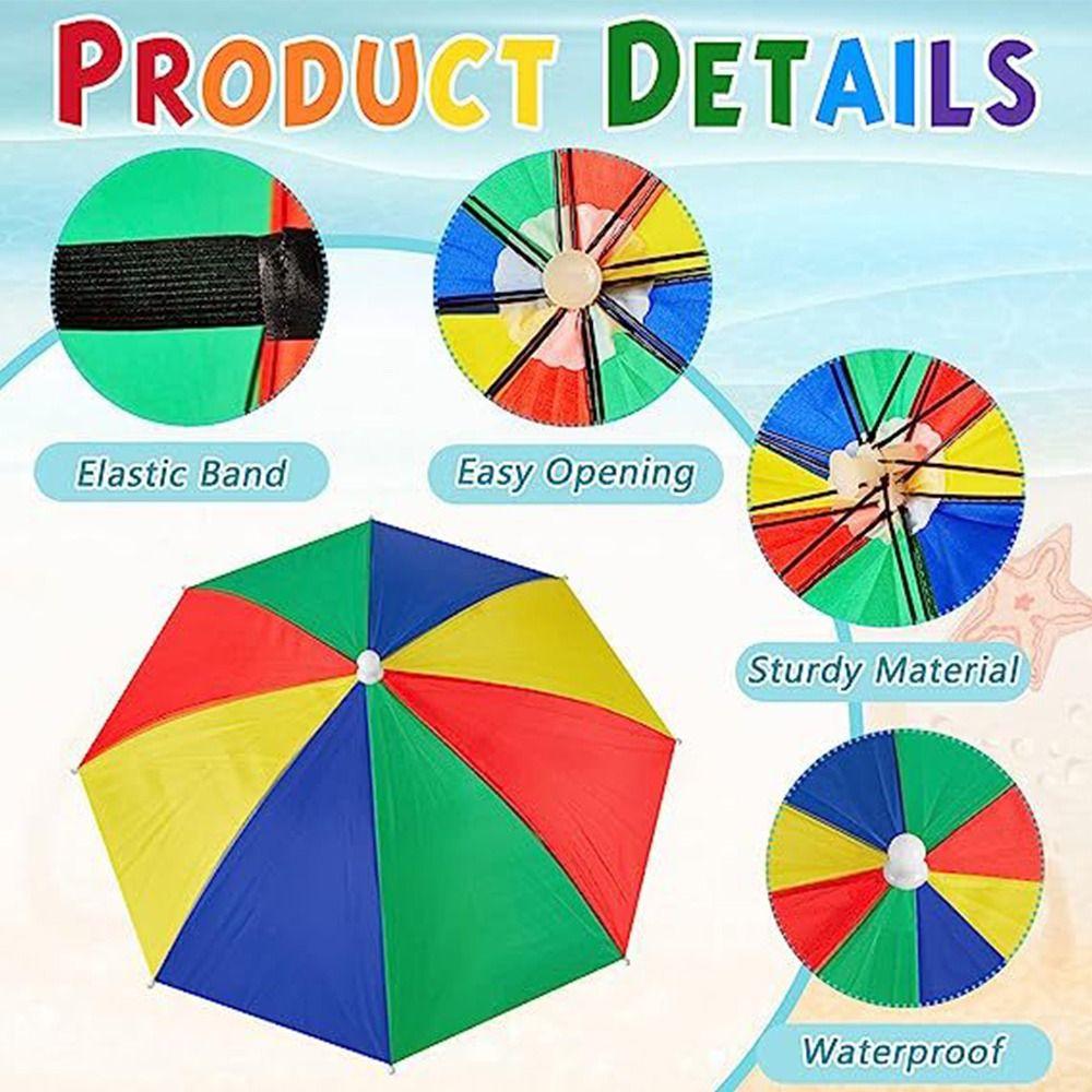 Windproof Head Umbrella Hat Elastic Band Umbrella Portable Rain Gear
