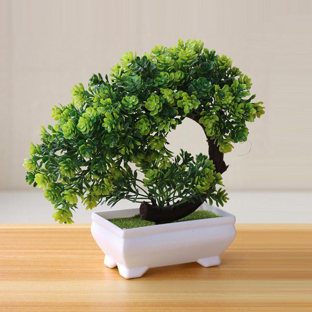 Simulation Fake Potted Bonsai Tree Artificial Plant Desk Ornament Home Decor