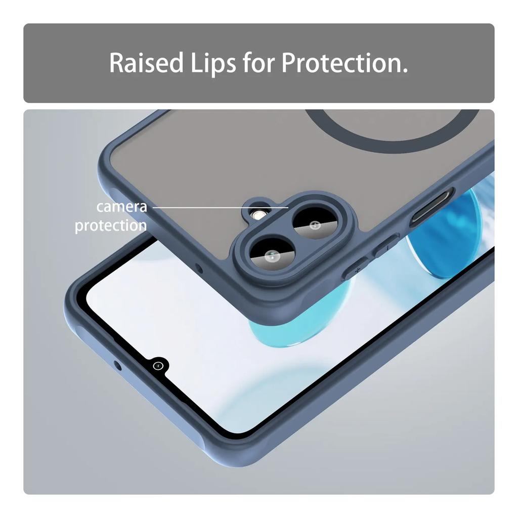 Phone Case For Samsung Galaxy A07 4g,Matte Magnetic Shockproof Hybrid Phone Cover For Samsung Galaxy A07 4g