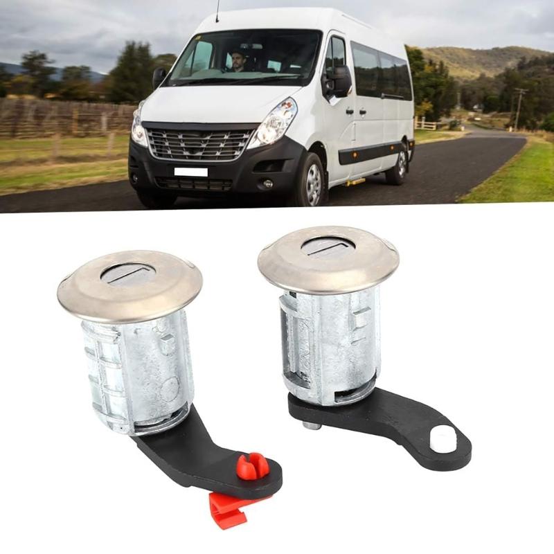 Левый и правый цилиндр замка двери автомобиля с двумя ключами для MOVANO 1998-2016 7701470944 7701470945 256522 256523