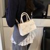 Корейская версия сумки-банта маленькой квадратной формы женская 2025 лето новая простая и модная ручная женская сумка женская на плечо через плечо