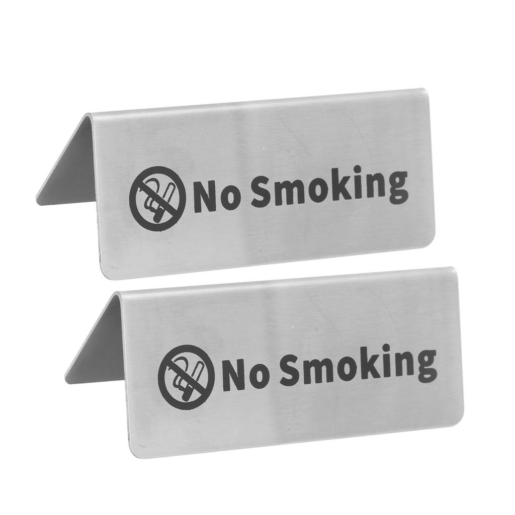 Table Top Sign Stainless Steel Double Sided Versatile Silver Tabletop Card Sign for Party Wedding Hotel