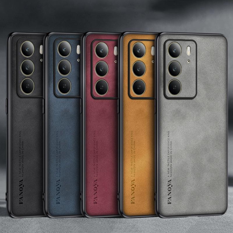 Для Realme C75 Чехол Роскошный Кожаный Чехол для Телефона Для Realme C75 RealmeC75 Задняя Крышка Матовый Силиконовый Ударопрочный Полная Защита