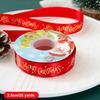 25Yard Width 2.5Cm Christmas Ribbon Diy Bow Gift Bouquet Packaging Home Garden Christmas Tree Decoration Supplies