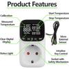16A 230V Digital Thermostat Outlet, Smart Temperature Controller with External Sensor, LCD Display, Temperature Range -40℃ to 120℃,