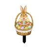 Easter Bunny Garden Stake Weatherproof Spring Yard Art Stake Festive Rabbit Egg Gnome Lawn Stake for Outdoor Planter Flower Bed Easter Decoration