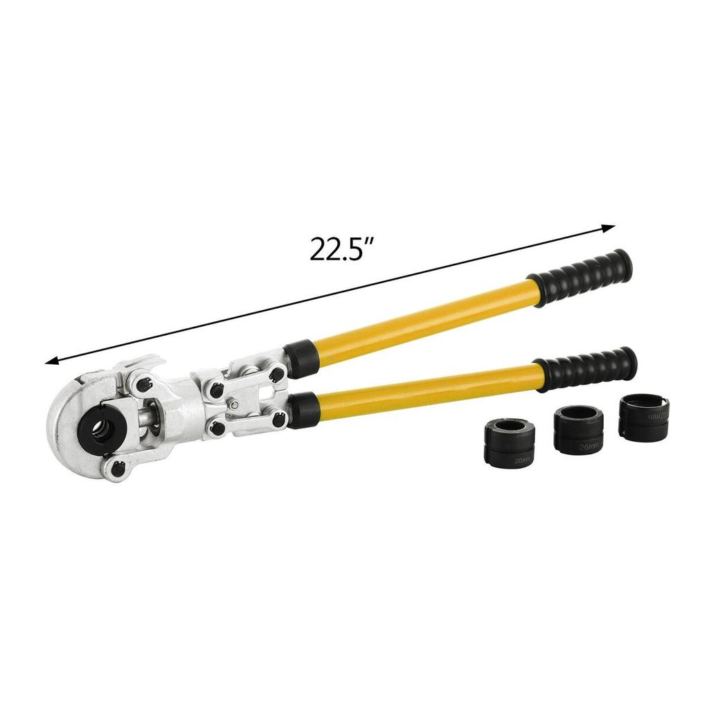 Pipe Crimping Pliers Hand Pressing Kit with 6 Pieces Tool PEX Presser ?16 - 32 mm for Composite Pipe Pex-Al-Pex Aluminum Composite Pipes