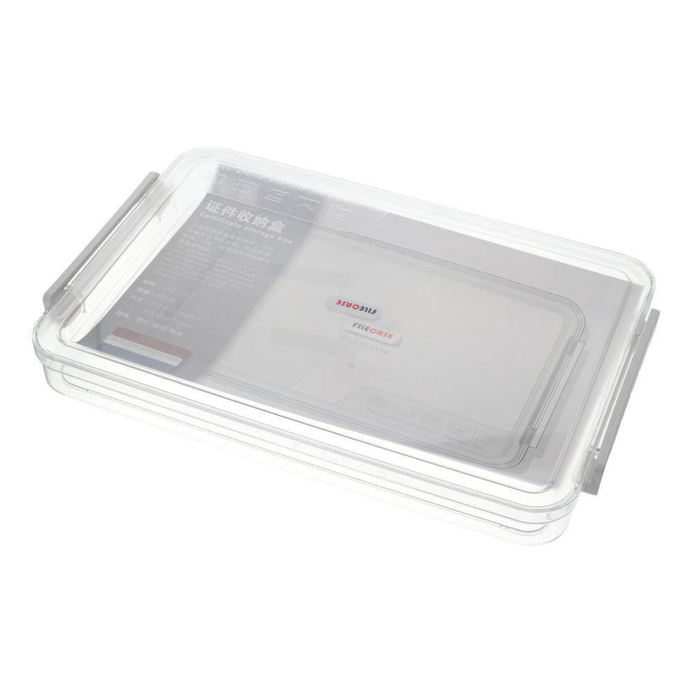 Прозрачный пластиковый портативный штабелируемый органайзер для документов для офиса или дома