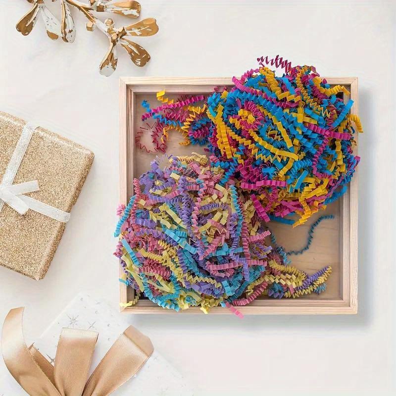 2000 г/упаковка многоцветный гофрированный бумажный наполнитель для подарочных корзин, коробок, упаковки, измельченной бумаги, наполнитель для подарочной упаковки и упаковки