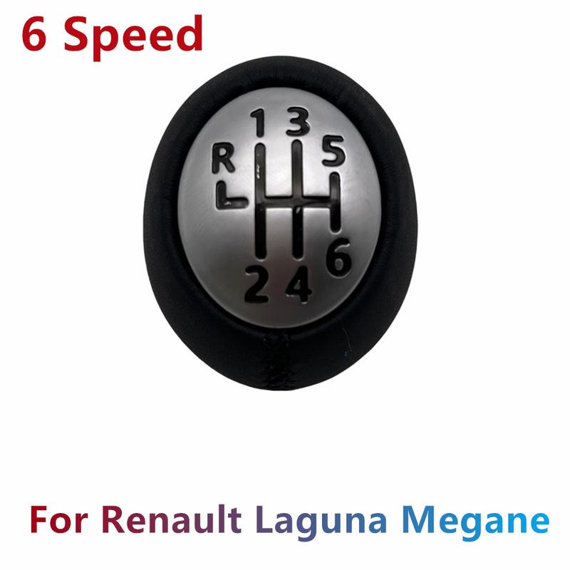 6 Speed Gear Shift Knob Shifter Lever Handle head with Stick Boot Cover For Renault Laguna Megane Scenic Espace Master Trafic
