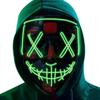 Poptrend Маска на Хэллоуин Маска со светодиодной подсветкой Страшная маска для фестиваля Косплея Хэллоуинский костюм Маскарадные вечеринки Карнавал Подарок