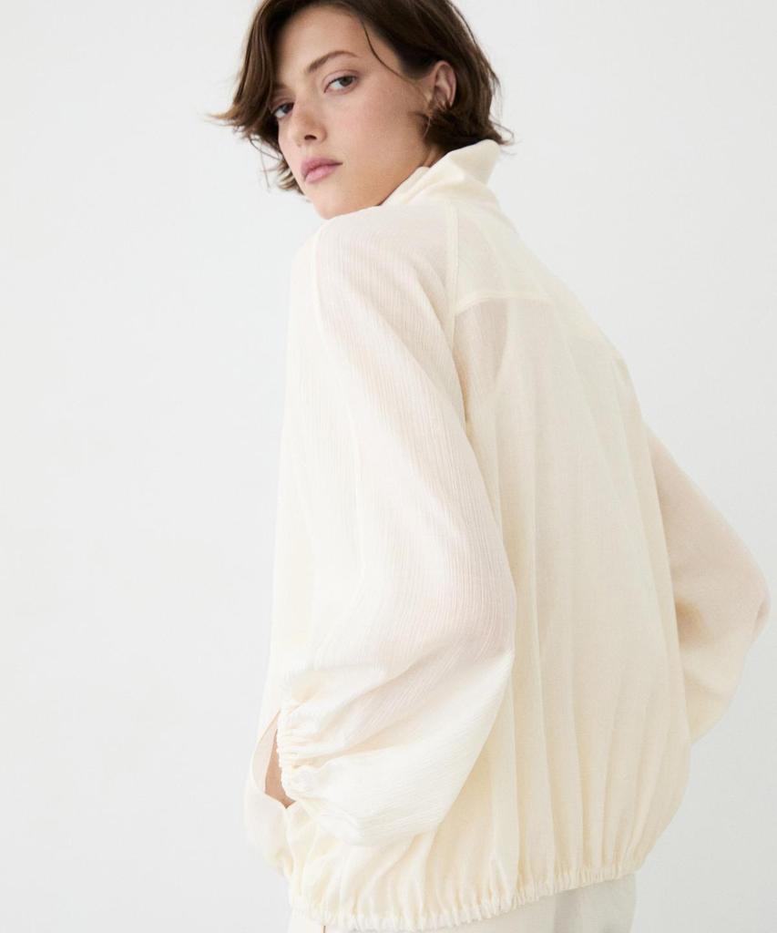 Massimo Dutti Puff Detail Fluid Overshirt
