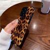 Fashion Bright Brown Leopard Silicone Leather Case For iPhone 13 11 14 15 Pro Max Plus 12 Mini X XS XR 7 8 SE Shockproof Cover