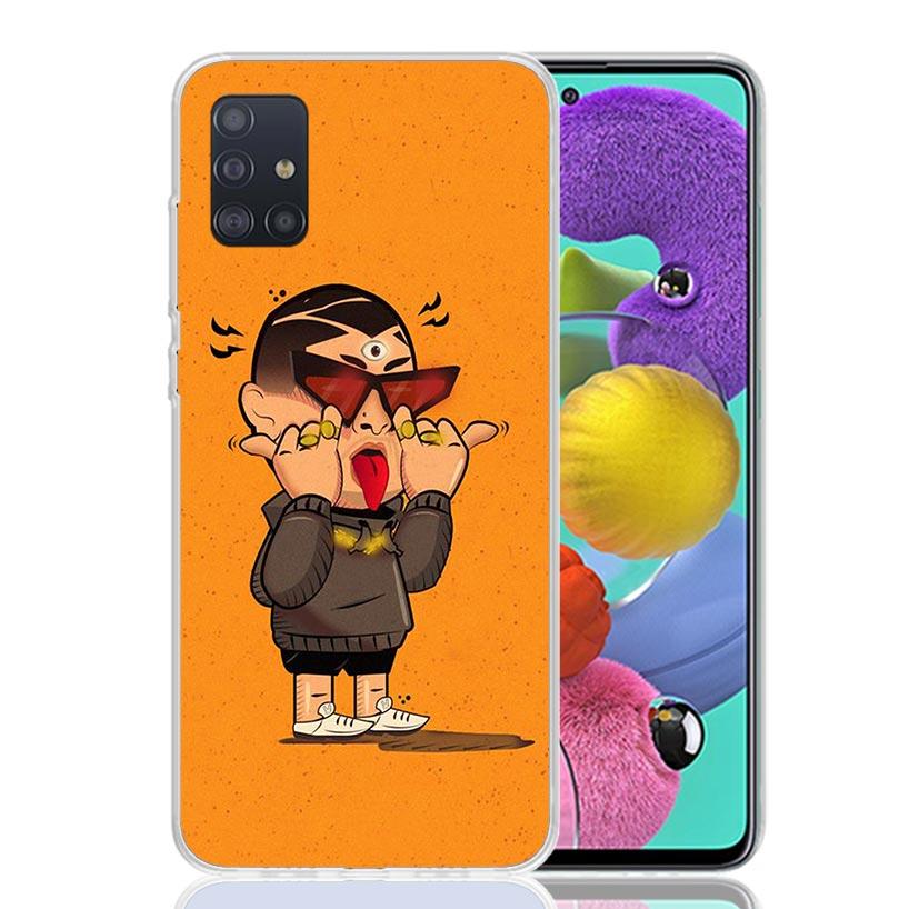Bad Bunny Heart Case Phone Cover for Samsung Galaxy A52 A51 A50 A42 A32 A22 A12 A02S A72 A71 A70 A41 A31 A21S A40 A30S A20E A10S