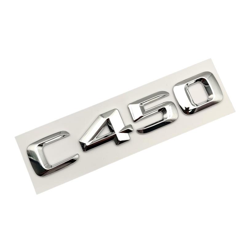Car Sticker For W205 W204 3D ABS Chrome Car Rear Trunk Emblem Badge Letters C180 C200 C220 C250 C300 C350 4MATIC Accessories