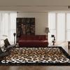 Fashion Leopard Print Decorative Rug for Living Room Luxury Soft Flannel Bedroom Carpet Nordic Animal Print Sofa Side Floor Mats