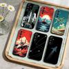 Матовый Жесткий Чехол для Телефона с Рисунком Маршрута Самолета для Samsung Galaxy A73, A21s, A22, A31, A52, A53, A71, A41 Мягкий Черный Корпус