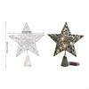 Classical Iron Star Tree Toppers With Plush Champagne Holiday Decoration