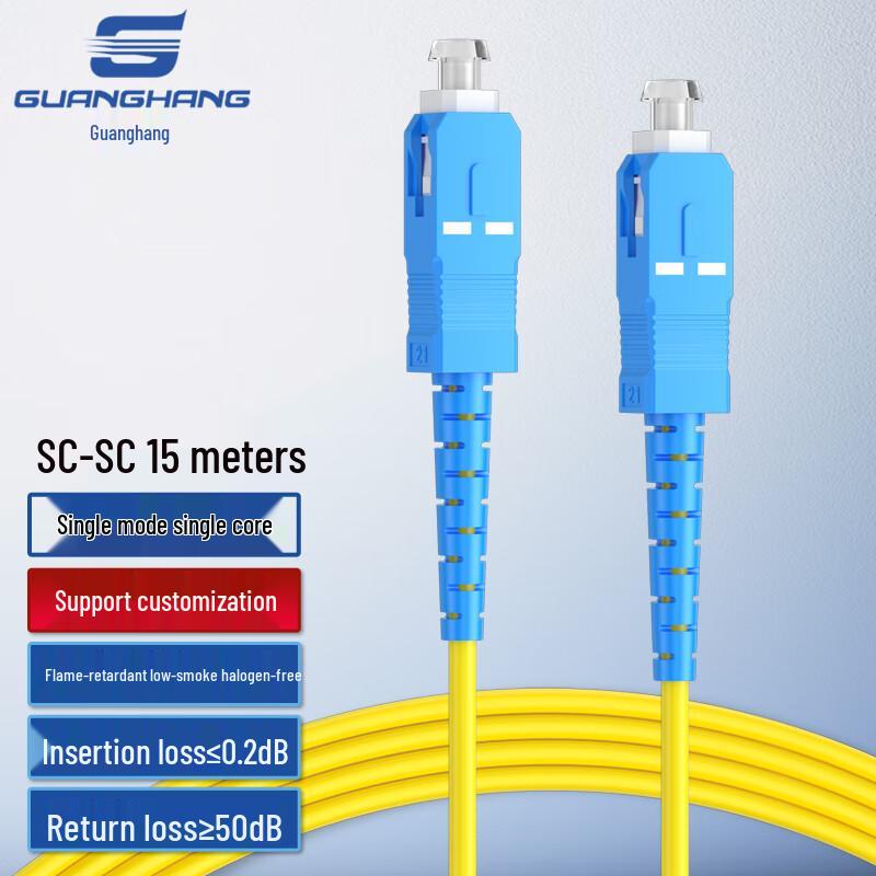 Guanghang Telecom-Grade Single Mode Simplex Fiber Optic Patch Cable