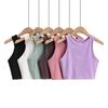Slim Fit Running Fitness Yoga Crop Tank Tops Women Double-layer Solid Casual Summer Vest Office Lady Elegant Fashion Tanks Camis 24094