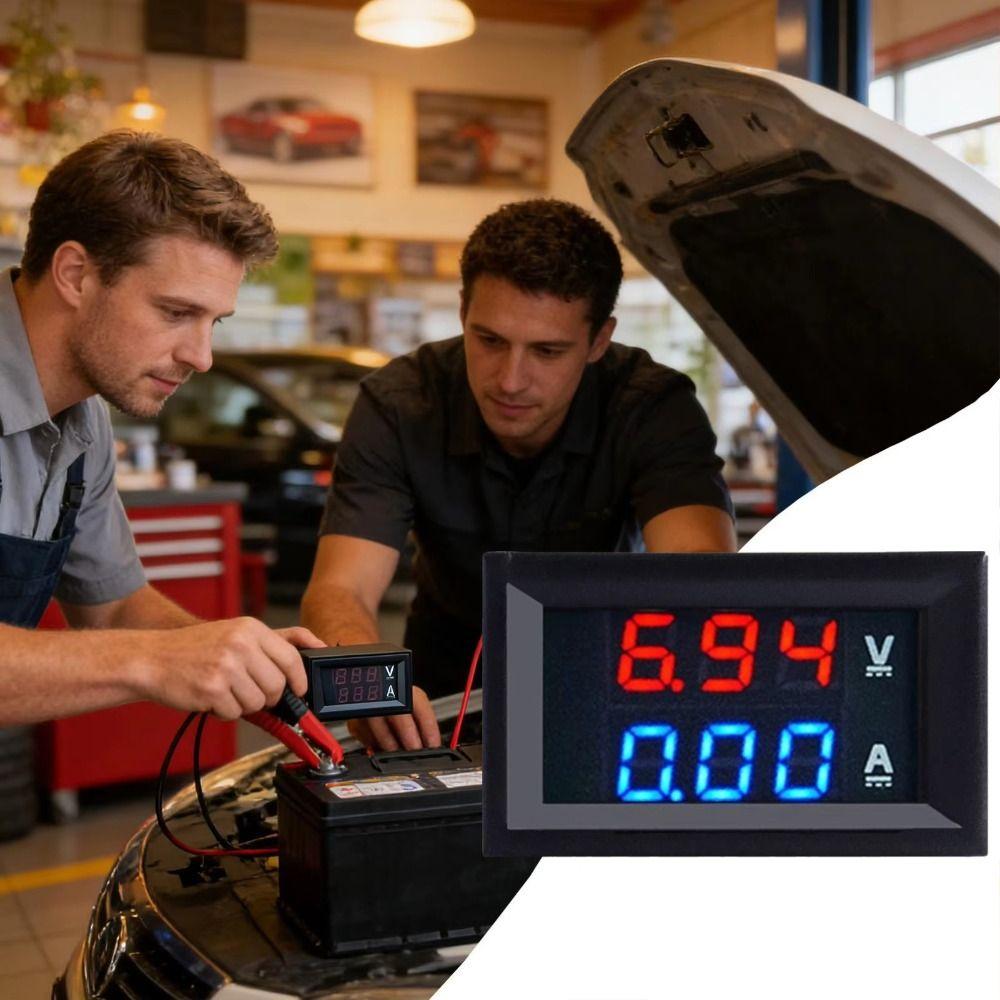 LED Digital Voltmeter Ammeter Blue + Red Volt Meter Power Display Meter Voltage Tester Tool