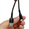 1м плетеный нейлоновый USB-C кабель для зарядки Android-телефонов