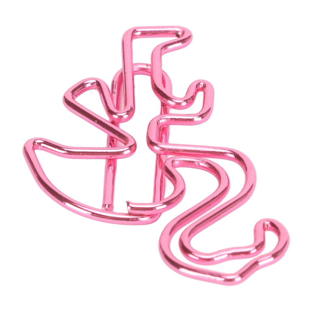 100pcs Flamingo Paper Clip Cute Animal Shape File Note Page Marker Clips Bookmark for File