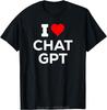 Смешная Оверсайз Футболка Милая Я Люблю ChatGpt ИИ Веселье Мужская Одежда Летняя Фитнес Футболка Модные Футболки Хлопковая Футболка