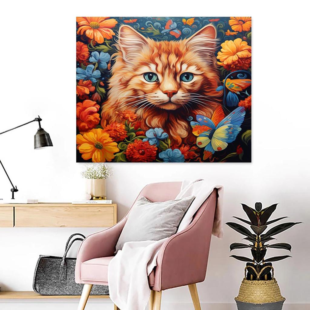 RUOPOTY Рамка для рисования по номерам, животные на холсте, картины по номерам, акриловая краска по номерам, домашний декор, цифровая живопись